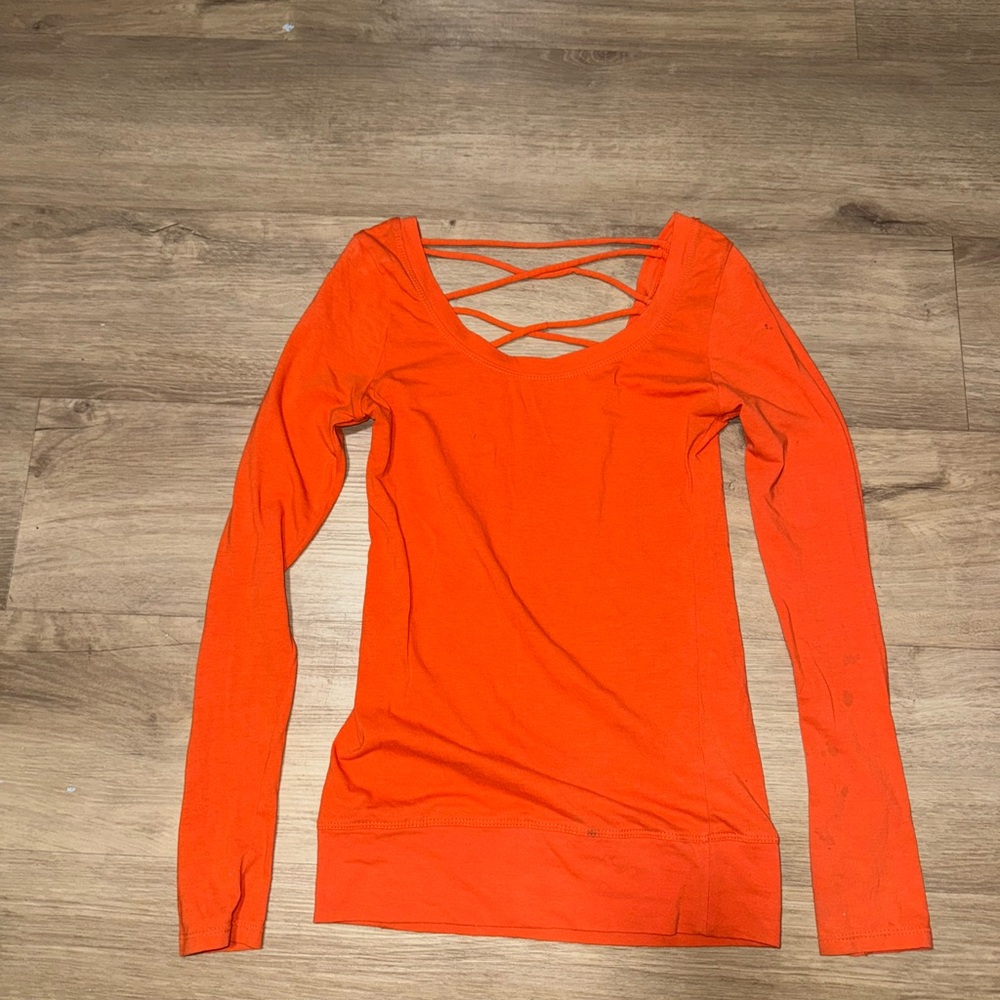 Splash Bold Orange Long Sleeve Tee